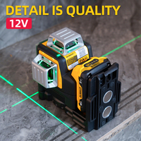 Dewalt DW089LG 3 Sides*360 Degree Vertical 12 Lines Laser Level   Horizontal Green Light Level Meter Outdoor
