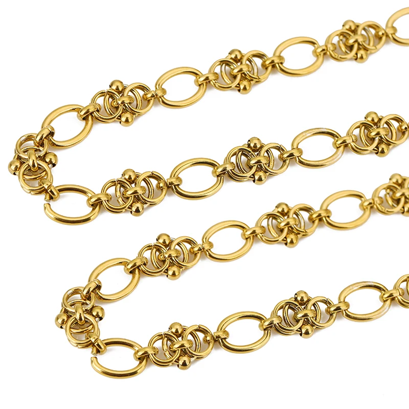 1meter PVD Gold Plated Stainless Steel Thick Large Heavy Chains for Jewelry Making Necklace Bracelet DIY Jewelry Chain Finding