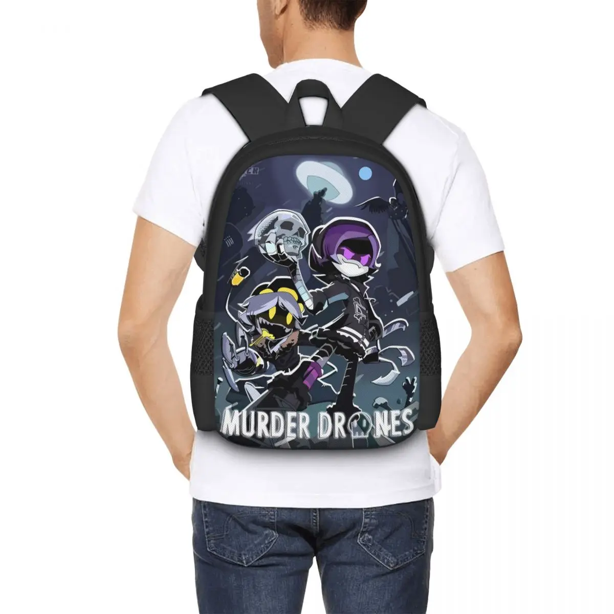 Murder Drones Travel Laptop Backpack, Business College School Computer Bag Gift for Men & Women