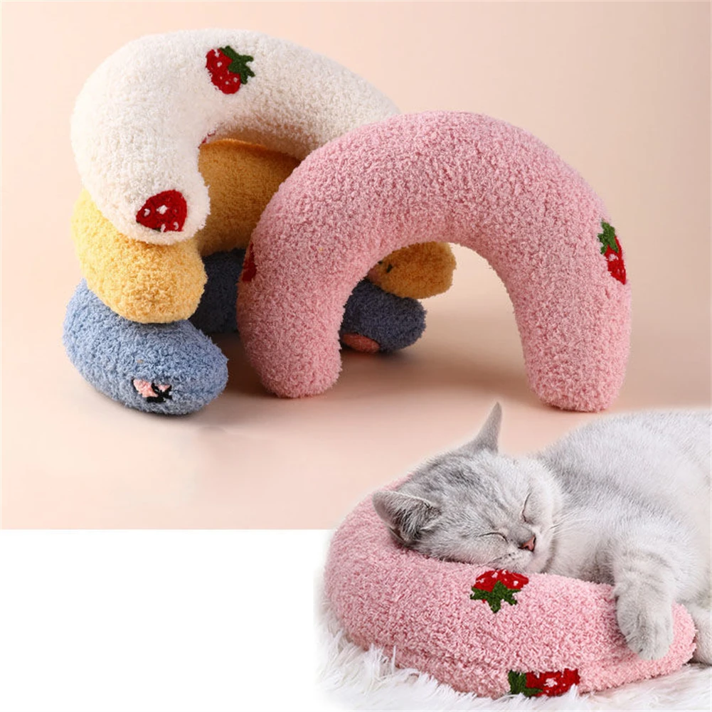 

Pet Small Pillow Cats Dogs Deep Sleeping Pillows Super Soft Stuffed U Shape Pillows For Puppy Kitten Cozy Pets Mat Sofa Headrest