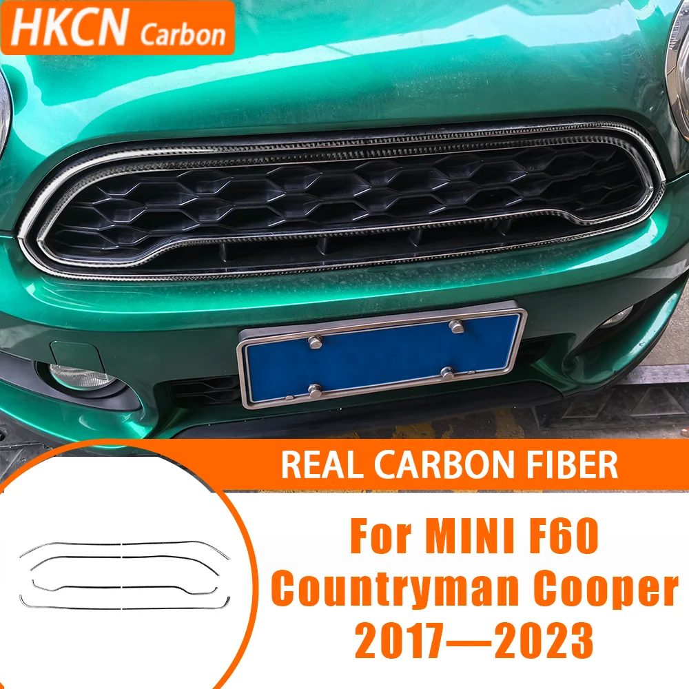 

Carbon Fiber Car Accessories Center Grille Strip Decal Interior Cover Tirm Modified Sticker For MINI F60 Countryman Cooper 17—23