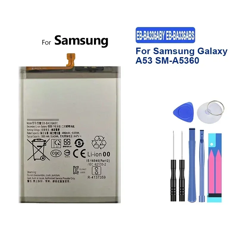 EB-BA336ABY EB-BA336ABS EB-BA536ABY Batterij Voor Samsung Galaxy A33 A53 5G SM-A5360 A5360 + Gereedschap