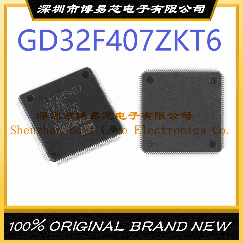 

GD32F407ZKT6 Package LQFP-144 ARM Cortex-M4 168MHz Flash Memory: 512KB RAM: 192KB Original Genuine