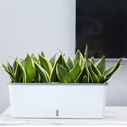 Lazy Twin-Layer Planter Pots Long Strip Double Layer Flower Pot for Indoor Home Garden Accessories