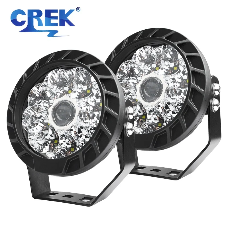 CREK 1000M distanza 5 pollici Laser LED Pod rotondo fuoristrada faretto ausiliario LED lavoro luce di guida per ATV UTV SUV 4x4 barca camion