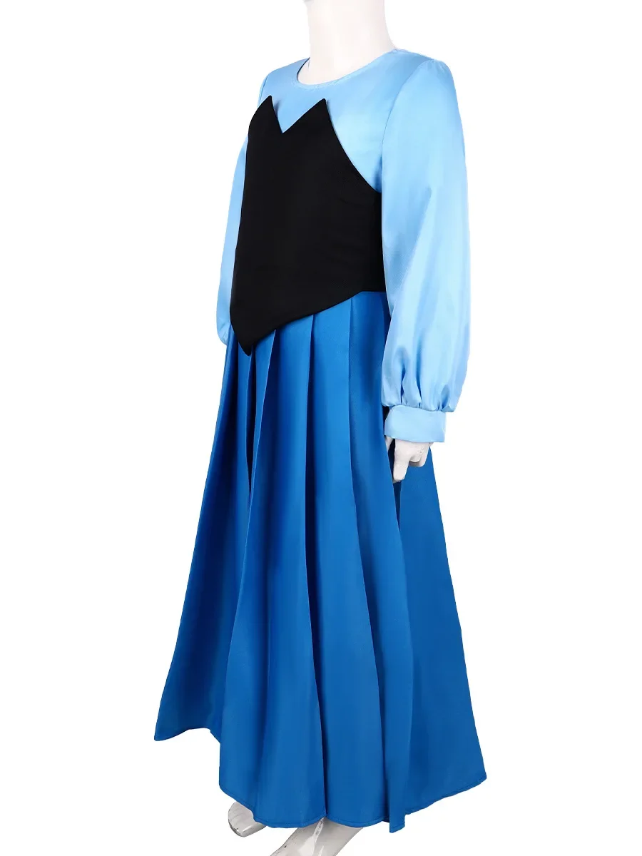 فستان الأميرة حورية البحر التنكري للأطفال أرييل أزرق زي الهالوين للأطفال نموذج حورية البحر بفيونكة