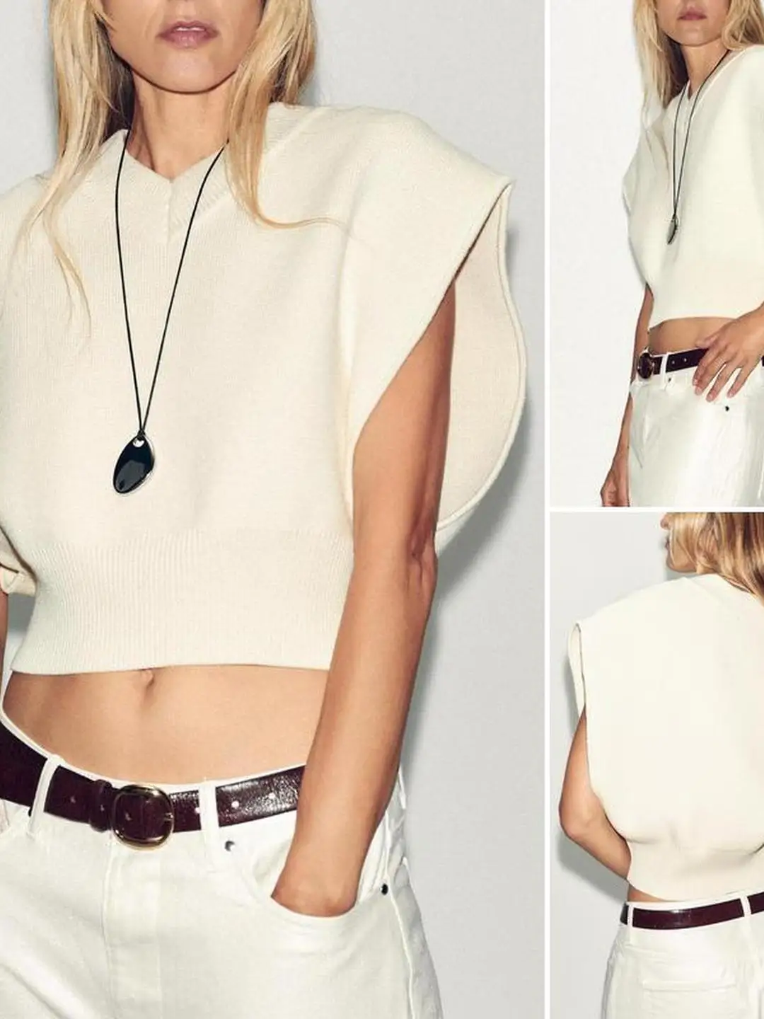 

Loose Fit ort Sve V-Ne Tank Top mat Sle Casual Versatile ort Length Vest Autumn Collection Ladies Faion