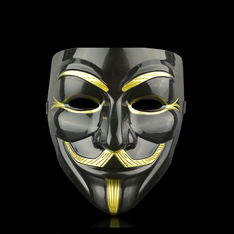 Adult Halloween Christmas Party Gift Film Theme Guy Fawkes Mask V for Vendetta Anonymous Hacker Cosplay Mask for Entertainment 2