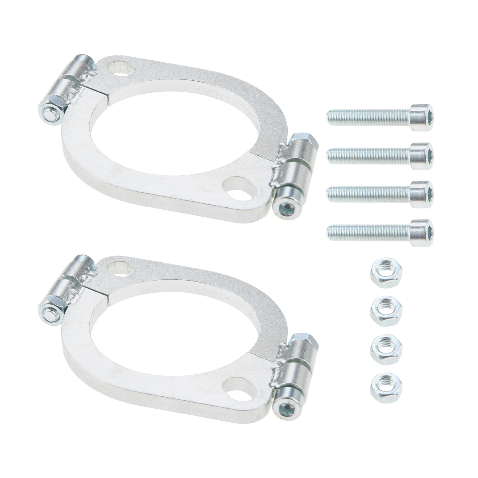 2Pcs Metal Steel 3-inch Car Split Flanges Repair Kit Exhaust Pipe Flange Flat Split Flange Repair Replacement with 4Pcs Bolts