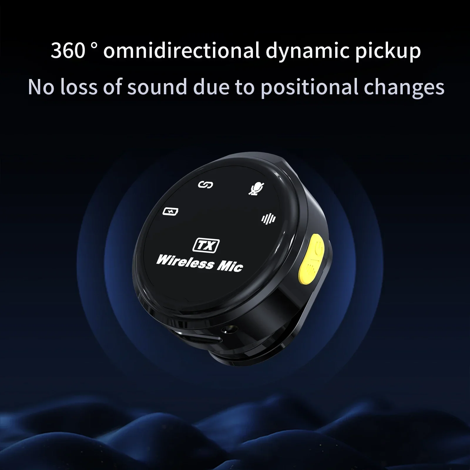 Wireless Lavalier Lapel Microphone for iPhone iPad Android Outdoor Live Streaming Recording Interview with Magnetic Clip