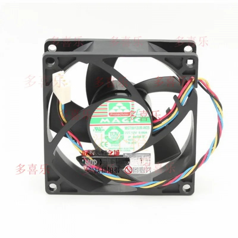 EE  for MAGIC MGT8012UR-W25 8025 80mm x 25mm Cooler Cooling Fan PWM DC 12V 0.66A 4Pin