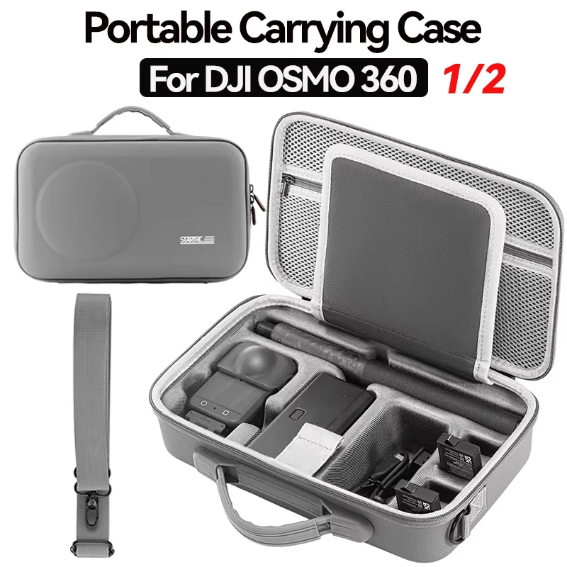 Aufbewahrungstasche für DJI OSMO 360 1 2 II, Tragetasche, Handtasche, wasserdichter PU-Koffer mit Schultergurt, Zubehör
