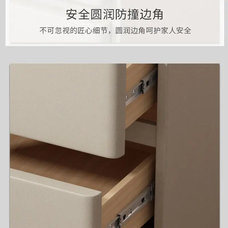 Rock slab bedside table Solid wood two pumping apartment B & B Hotel