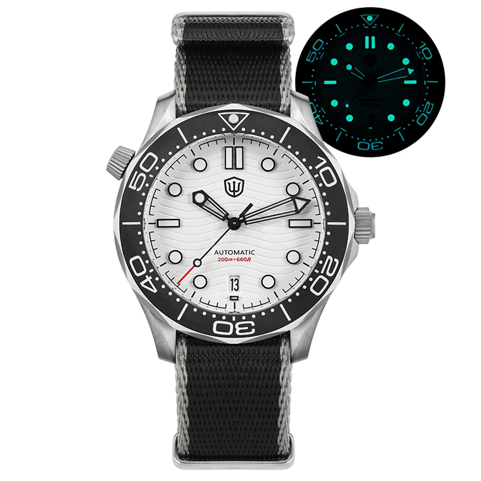Watchdives WD007 V4 42 mm Uhr SL3001 Automatikwerk Titan NTTD Armbanduhr gewölbtes Saphirglas C3 Super Luminous Watch