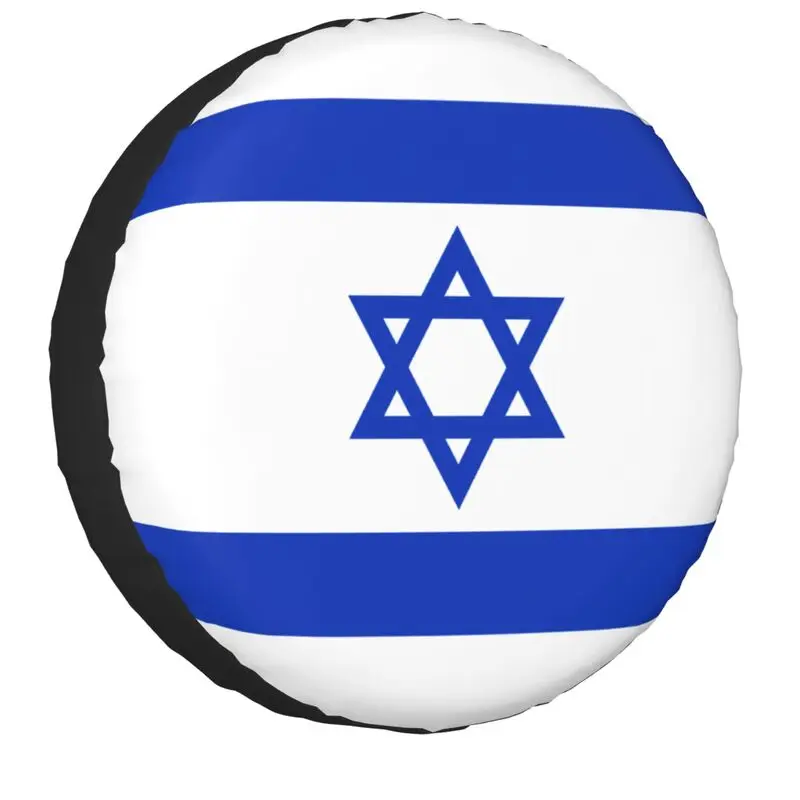 Flag Of Israel Spare Wheel Tire Cover for Prado Pajero Wrangler Patriotic Jeep RV SUV 4WD 4x4 Vehicle 14
