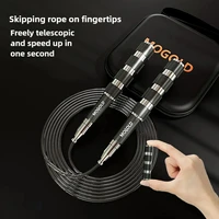 Cuerda para saltar telescópica ajustable, equipo deportivo portátil para ejercicio aeróbico en casa, mango de aleación de aluminio, Cossfit