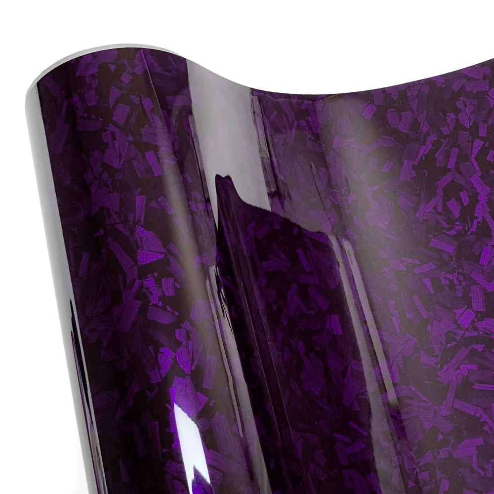Carbon Faser Film Glänzend Schwarz Auto Körper Film Geschmiedet Carbon Faser Vinyl Wrap Film Selbstklebende Aufkleber Aufkleber für Auto Zubehör