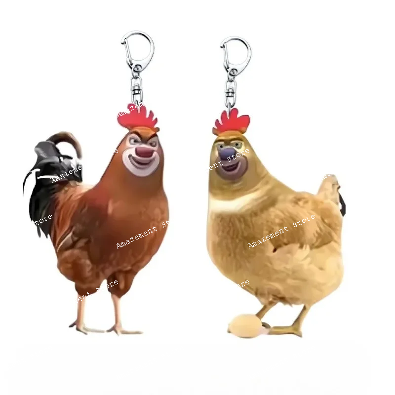 

roosters and hens appear, keychains are abstract, cute, funny, acrylic backpacks, hanging decorations, pendants, gifts