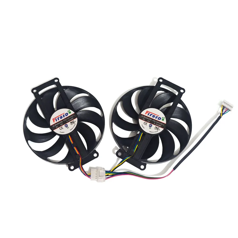 Nieuwe 2fan 6pin FDC10H12S9-C T129215su Videokaart Koelventilator, Voor Asus Gtx 1660, 1660ti, 1660S, 1650, Asus Rtx 2060, Rtx 2070