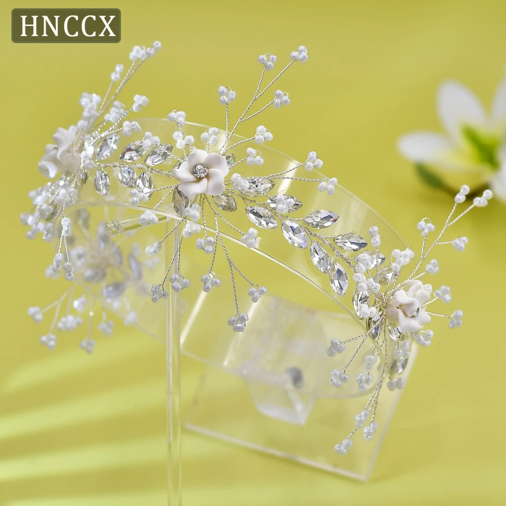 

Pearl Headpiece Wedding Bridal Headband Rhinestone Korean Accessories Bride Jewelry Hair Decoration Bridesmaid Gift CP602