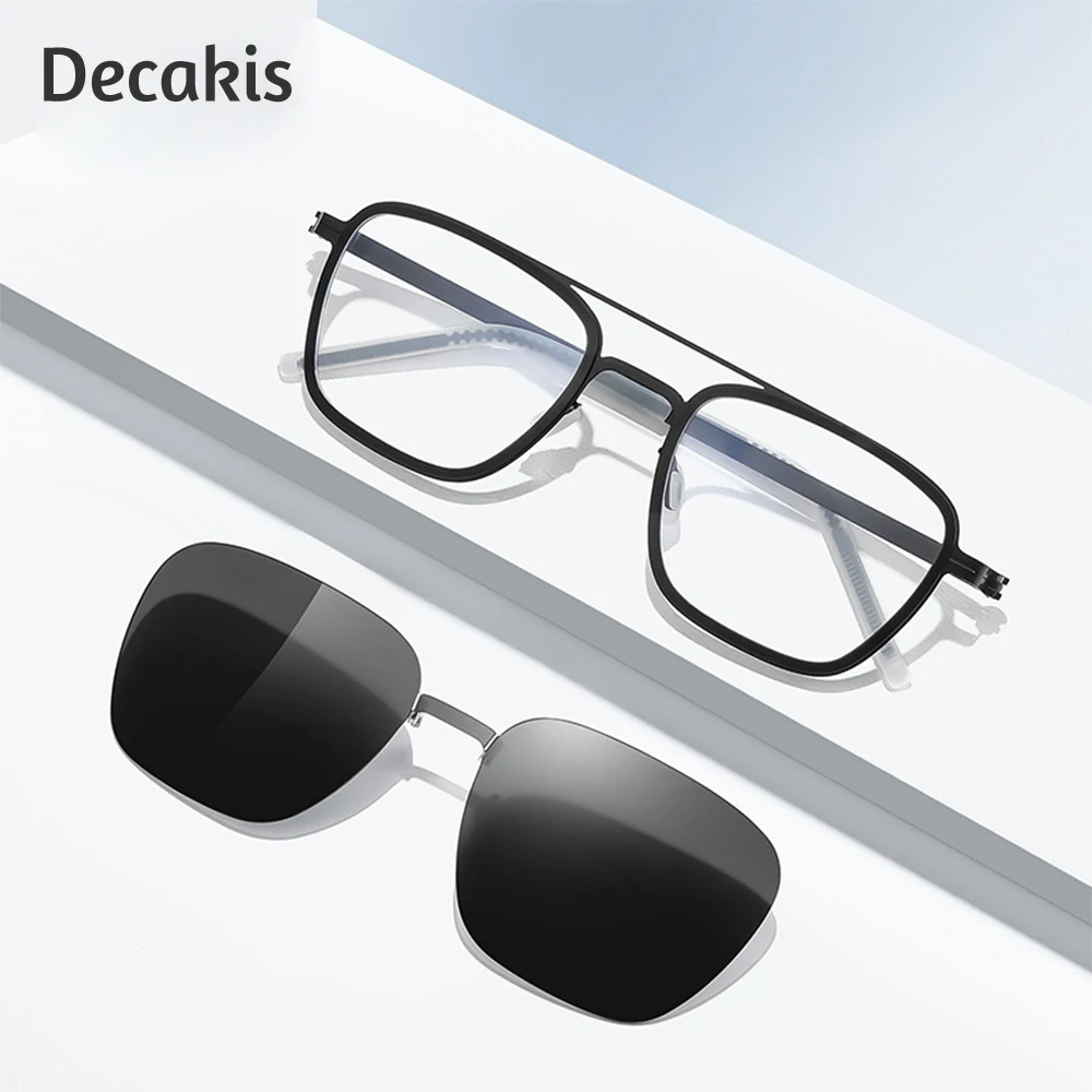 

Polarized Clip on Glasses for Myopia Men Myopia Sunglasses for Men Lightweight Screwless Reading Glasses Women Prescription +1