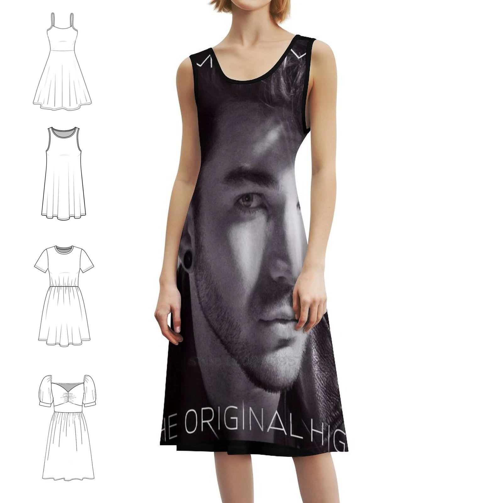 فستان آدم لامبرت الأصلي الكوري العالي غير الرسمي للنساء فساتين مكتب يومية بسيطة للسيدات آدم لامبرت الصوتي لايف