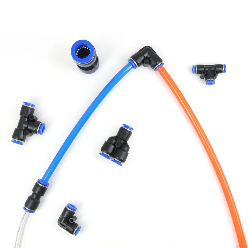 5/10 stücke Luft Pneumatische Rohr Fitting OD 4mm 6mm 8mm 10mm 12mm 14mm 16mm T Y L I Tpye PV Kunststoff Schnell Anschluss Push-In Rohr Schlauch – Detail 3