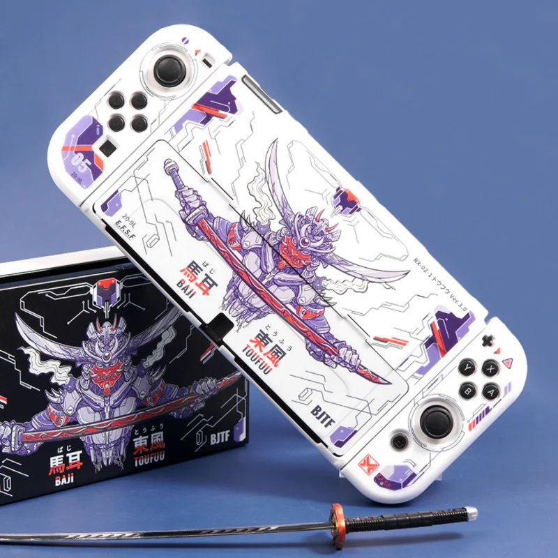 Cool TV Dock Charger Stand Hard Case Crystal Shell para Nintendo Switch Oled NS Joy-con Controller TPU Soft Cover Protector Skin