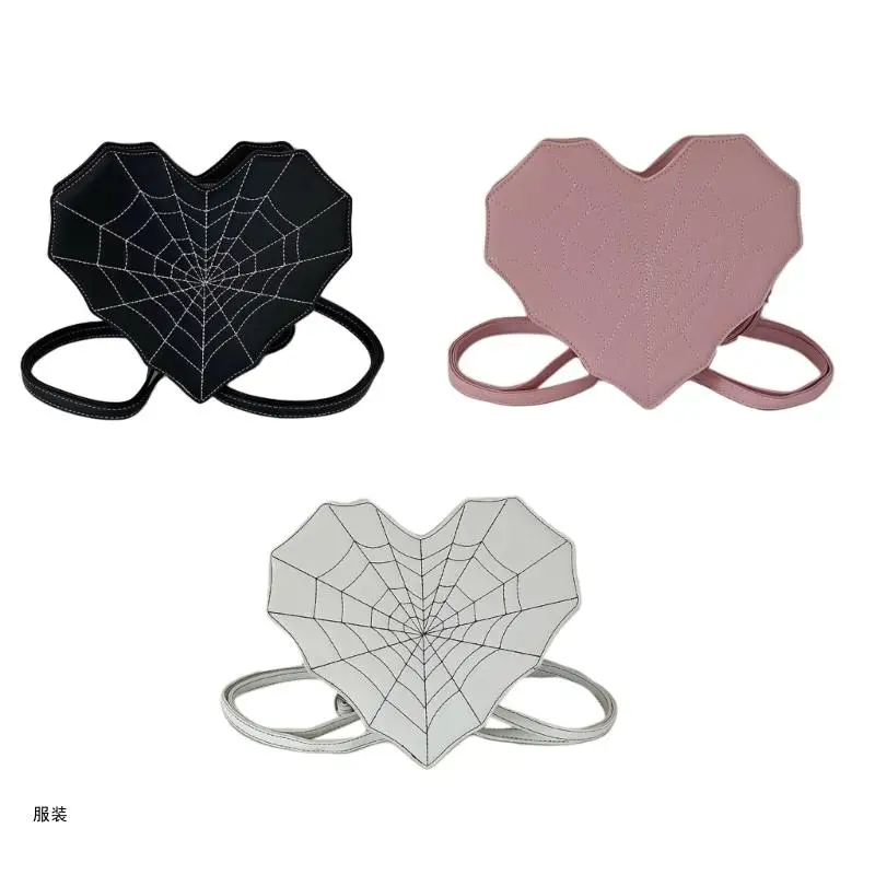 D0UD 2023 NEW Shoulder Bag Net Heart Shaped Backpack Crossbody Bag for Girl