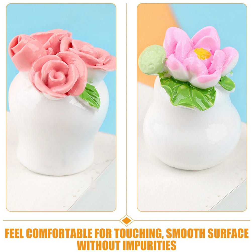 

10 Pcs Three-dimensional Potted Decorations Mini House Miniature Scene Accessories Garden Bonsai Model Diy Plant