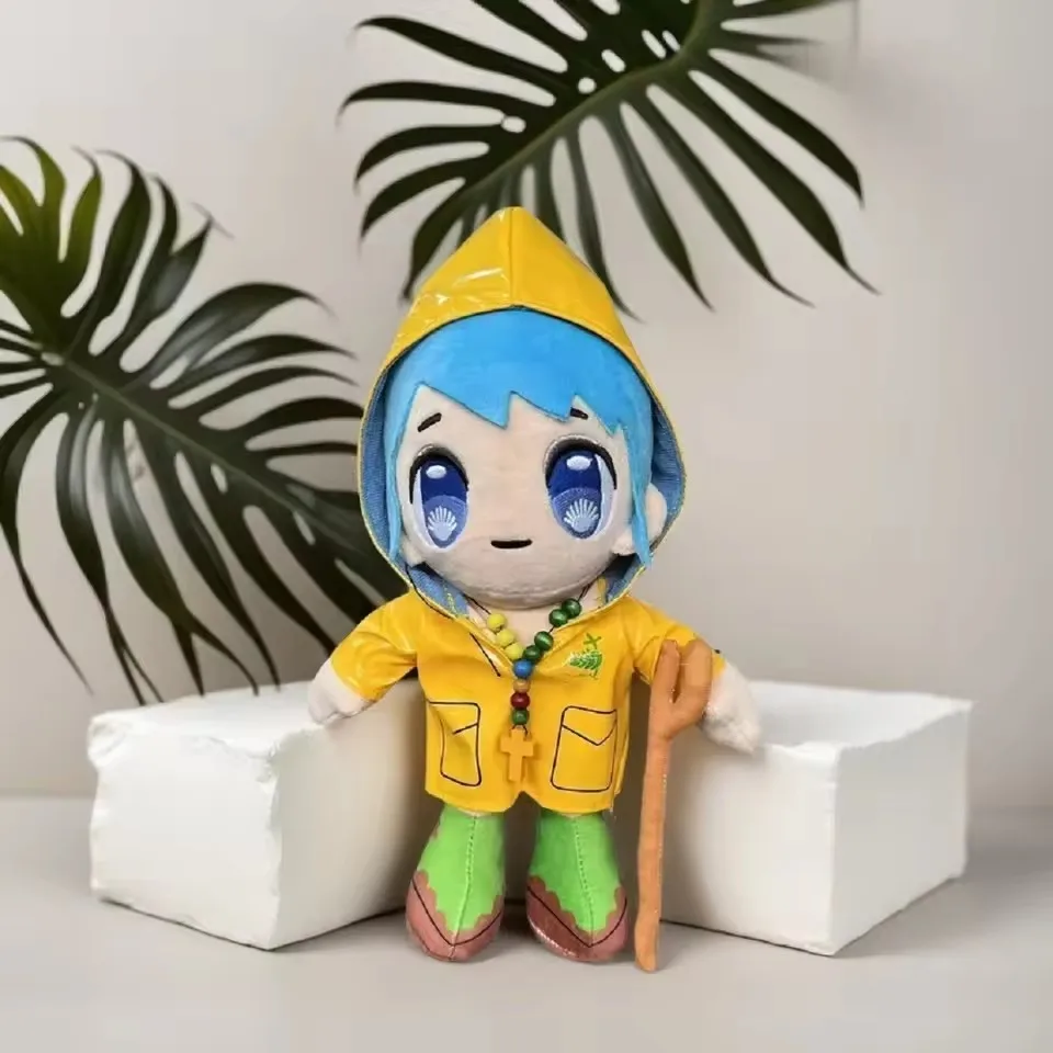 Luce Vatikan Maskottchen Pilgerfahrt Mädchen Gelbes bekleidetes Mädchen Spaß Plüschtier Schlüsselanhänger, Plüschtaschendekoration, Plüschanhänger, Geburtstagsgeschenk