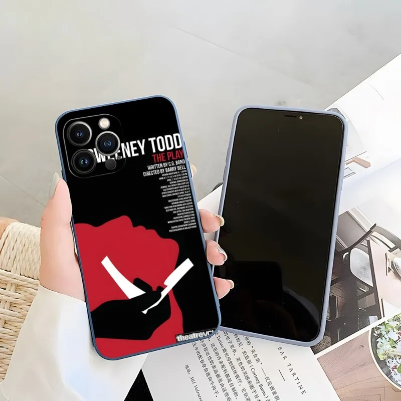 Sweeney Todd Vengeance Phone Case Candy Color For IPhone 15 14 12 13 11 Pro Max Mini X XR XS Max 7 8 Plus Soft Silicon Cover