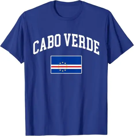 Kap Verde Kapverdianische Flagge Cabo Verde Souvenir T-Shirt, Y2k Flagge von Cabo-Verde - Klassisches Grafik-Trip-Shirt Afrika-Karten-T-Shirts – Detail 10