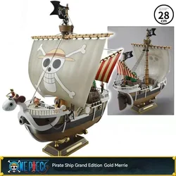 One Piece Anime Thousand Sunny Going Merry Boat Pvc Action Figure Collection Pirate Model Ship Toy Assemble Christma Kids Gifts