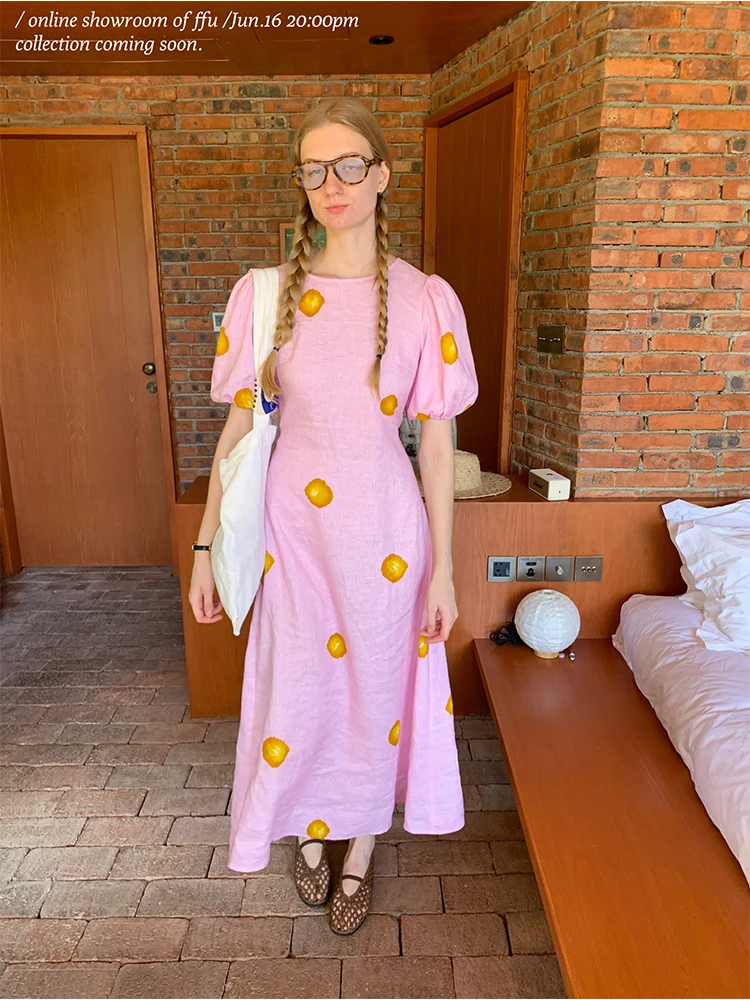 

Новая летняя женская льняная юбка Dr Coicting с цветным принтом Bubble Sve Bal f, модный комплект из двух предметов Bal D...