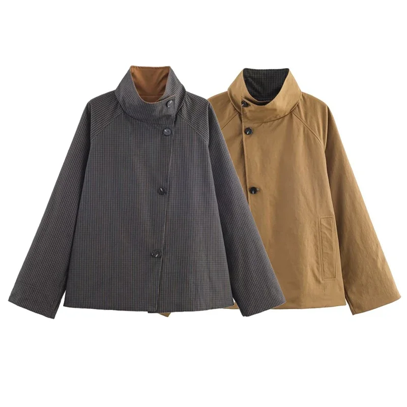 

Fashionable Pilot Jacket Simple Streetwear Full Sleeves Zipper Coat Winter Warm Loose Pocket Vintage Outerwear Solid Color