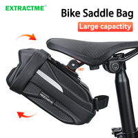 Extractme Bicycle Saddle Bag Shockproof MTB Road Bike Rear Seat Bags with Hard EVA Shell 2L Large Capatity Can Hang Tail Lights