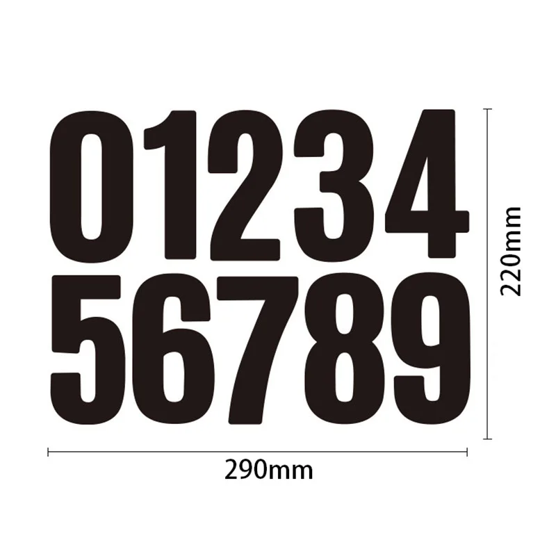 

10 Sheets Weatherproof Address Number Stickers For Mailbox House Self-Stick 0-9 Decals Trash Bins Doors Easy Identification