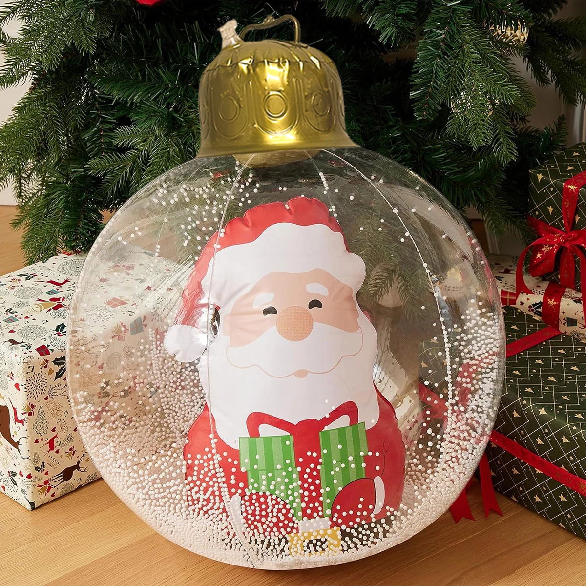 

Утолщенный надувной рождественский шар из ПВХ для украшения, вечеринки, двора, подвесного украшения из мультяшного снеговика, рождественского улицы