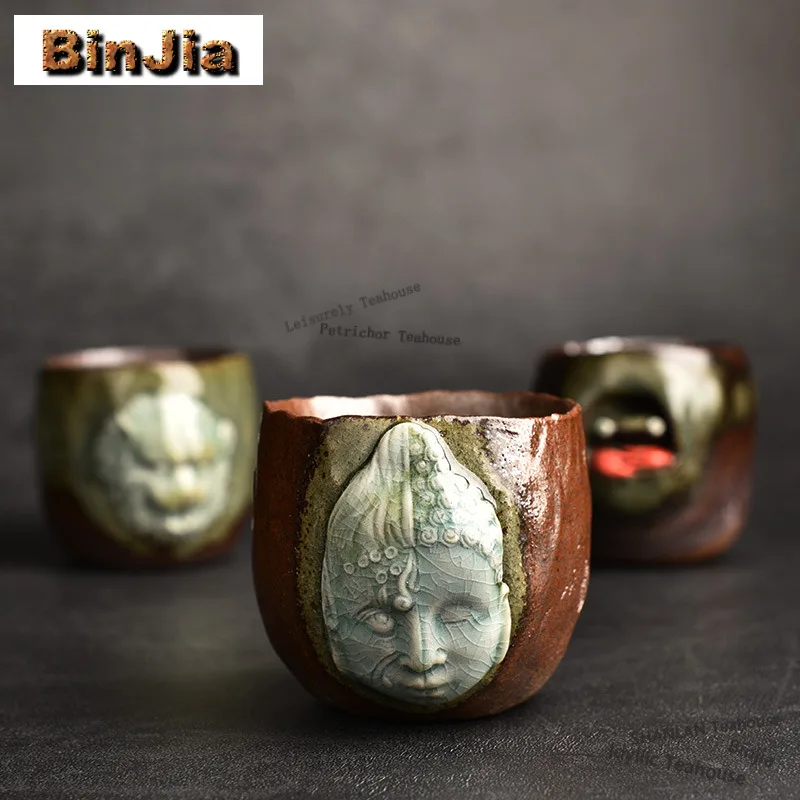 

Kiyomizu Ware Teacup Creative Handcrafted Tea Bowl Cup For Tea Tea-tasting Fragrance Cup Chazhan Master Cups Drinkware Crafts