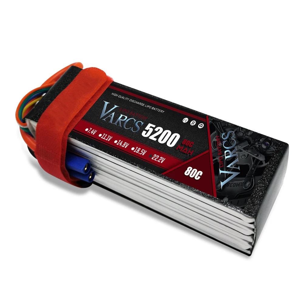 

Batteries Lipo VARCS 7.4V 7.6V 11.1V 14.8V 22.2V 2S 3S 4S 6S 5200Mah 6300Mah 6500mAh 6200mAh 6750mAh 8000mAh 7000mAh