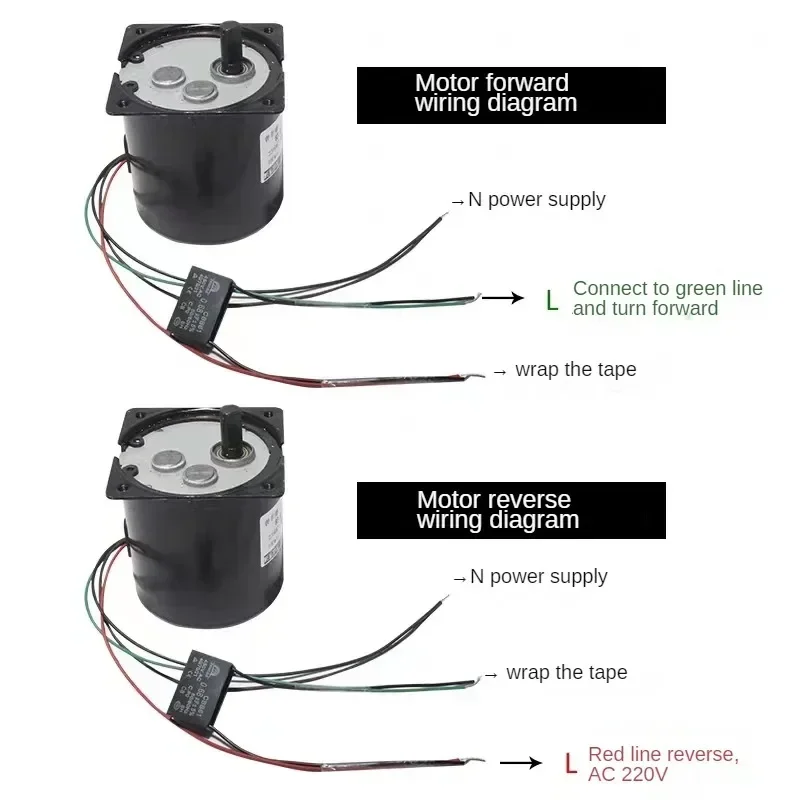 Imagem -06 - Micro Máquina de Velocidade Lenta Motor Síncrono de Ímã Permanente Motor Pequeno Direção Ajustável ca 220v 60w 80ktyz