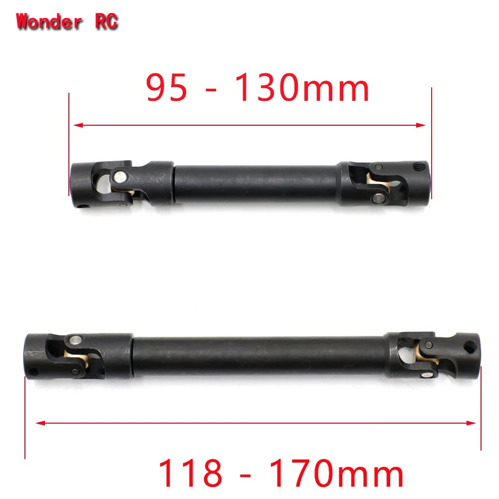 2pcs Metal Internal Spline Drive Shaft Universal Joint Driveshaft for 1/10 RC Car Crawler Axial SCX10 TRX4 TRX6 CC01 D90 Gen8