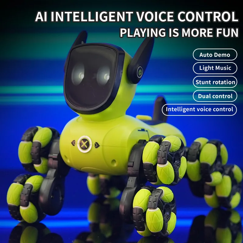 JJRC Q200 Smart Eight Wheel Gesture Sensing Multi functional Voice Interaction RC Stunt Machine Robot Dog Toy Gift For Children - Image 3
