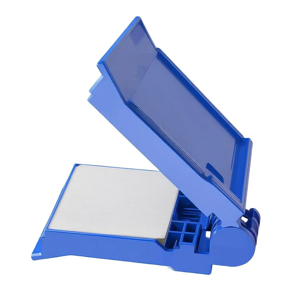 Fiber Wiping Clip with Built-in Pad Storage Compartment and Ergonomic Handle for One-Handed Operation in Tight Spaces