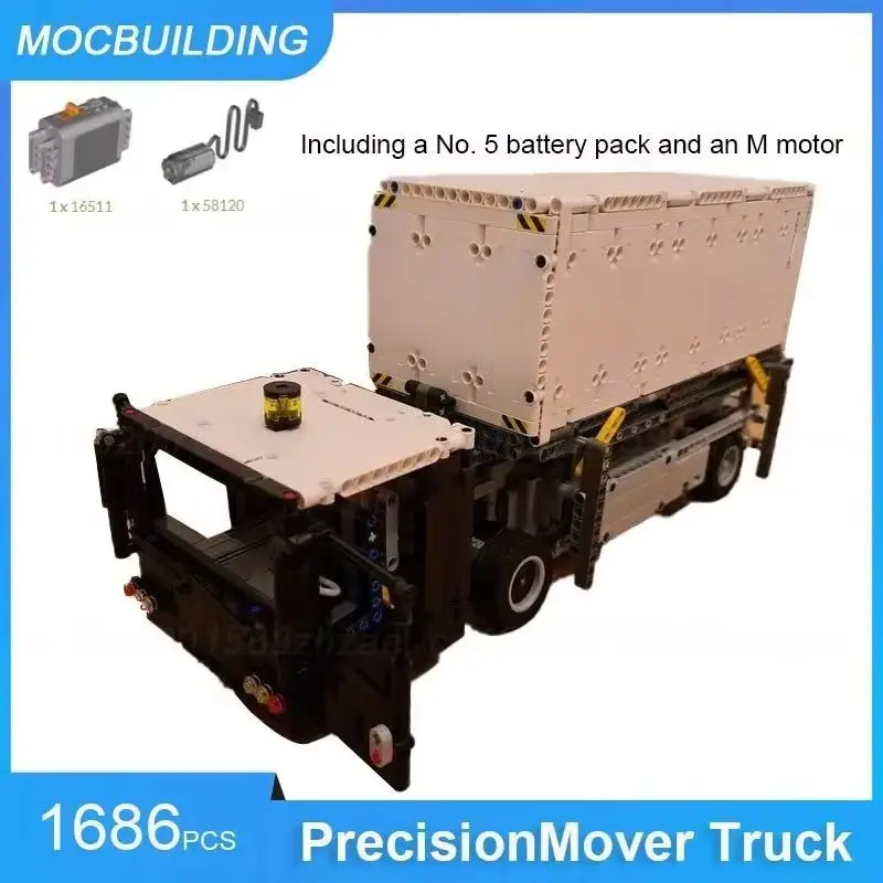 

Power Function Precision Mover Truck Model MOC Building Blocks DIY Assemble Bricks Transportation Collection Toys Gifts 1686PCS