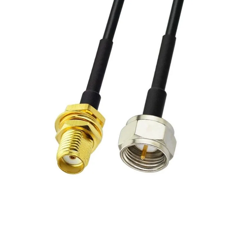 JXRF  SMA to F Adapter F female to SMA male to F male straight RG174 pigtail cable rf coaxial jumper cable assembly