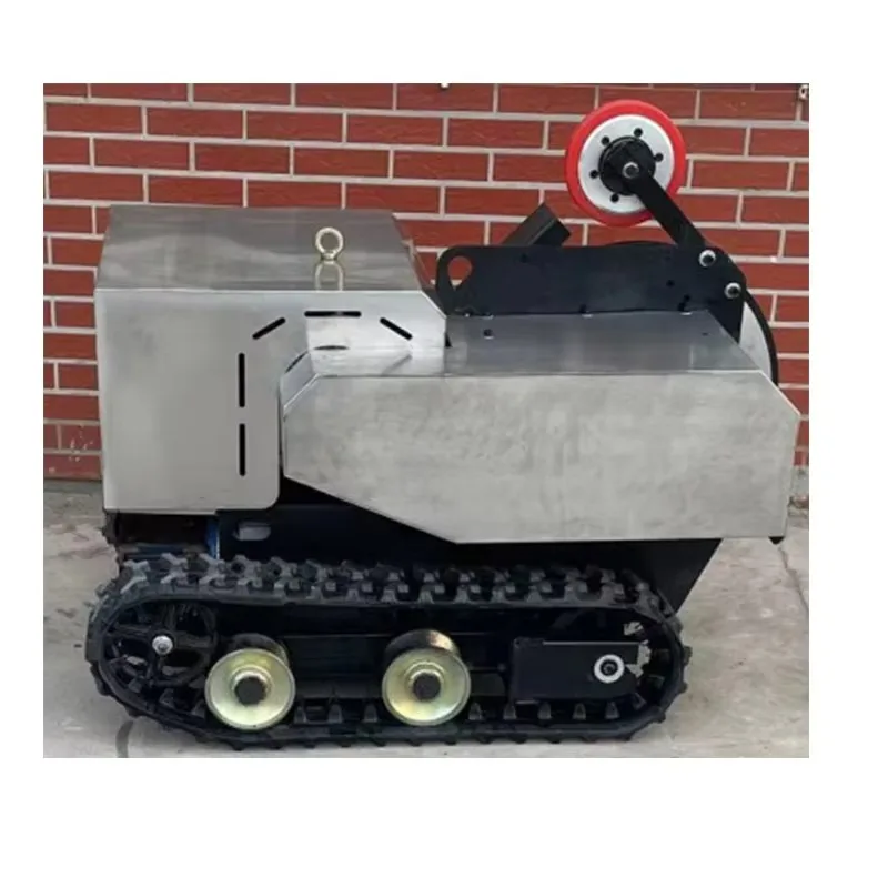 22 Kw 30kw 37kw Rubber Track Diamond Electric Wire Sawing Concrete Stone Granite Rock Quarry Wire Saw Machine