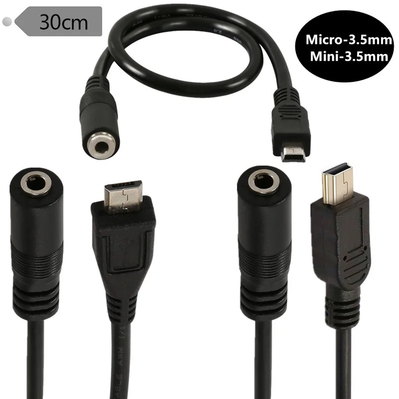 Adaptador de Cable de Audio Micro Usb macho 3,5mm hembra de 5 pines Micro Mini Usb macho 3,5mm conector de línea de Audio hembra Cable de conversión Usb 3,5