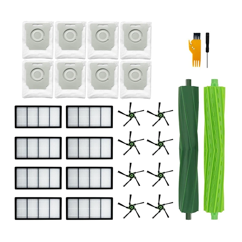 A94E-الفرشاة الرئيسية فرشاة جانبية تصفية كيس لجميع الغبار لقطع غيار اي روبوت رومبا S9 S9 + (9550) S9 (9150) جهاز آلي لتنظيف الأتربة